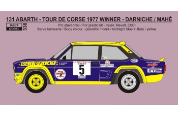 Decal - Fiat 131 Abarth - 1977 Tour de Corse rallye winner - Darniche / Mahé